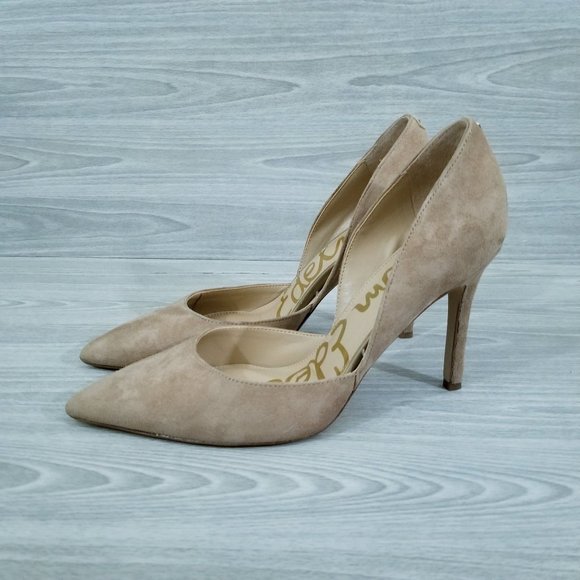 Sam Edelman Shoes - Sam Edelman Pump Harlie Womens Oatmeal Suede Heel Size 8 Shoe